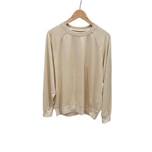 Feat Clothing Unisex Oatmilk Roam Crewneck Sweatshirt Large FEAT
